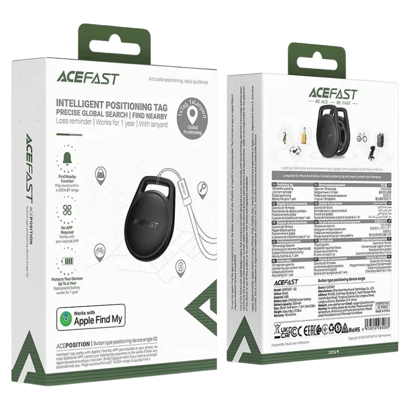 ACEFAST S2 Anti-Lost Սև