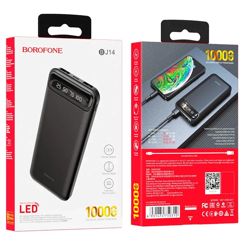 BOROFONE POWERBANK BJ14 10000mAh Սև