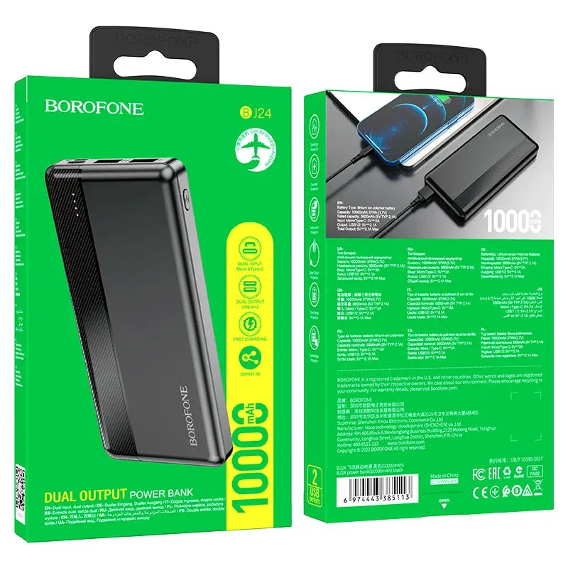 BOROFONE POWERBANK BJ24 10000mAh Սև