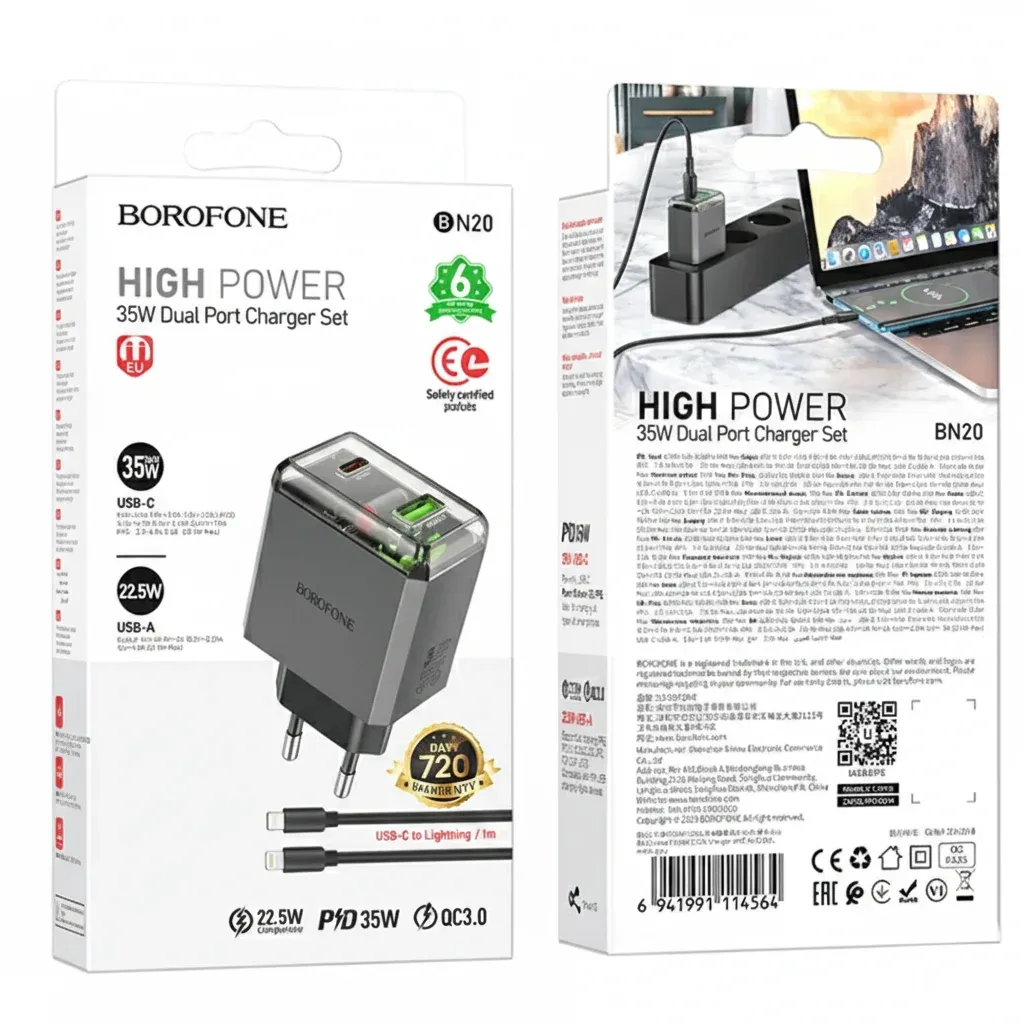 BOROFONE ԼԻՑՔ+ԼԱՐ BN20 TYPE-C TO IOS ՄՈԽՐԱԳՈՒՅՆ