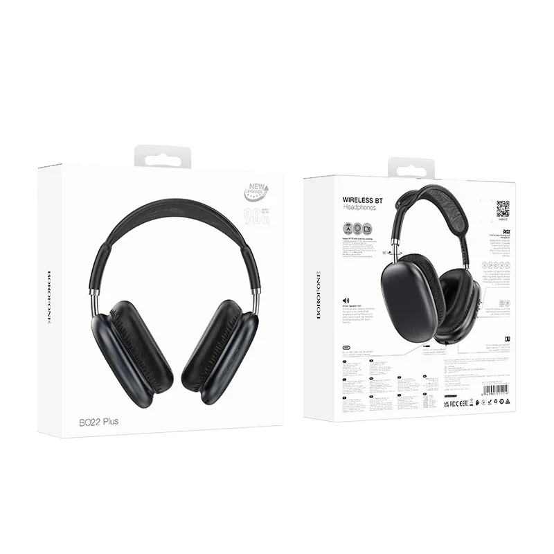 BOROFONE BO22 Plus Ականջակալ ՄԵծ Անլար Մոխրագույն