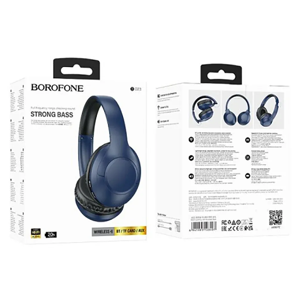 BOROFONE BO23 Ականջակալ ՄԵծ Անլար Կապույտ