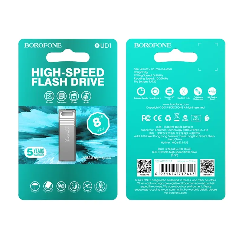 BOROFONE ՖԼԵՇ BUD1 8GB