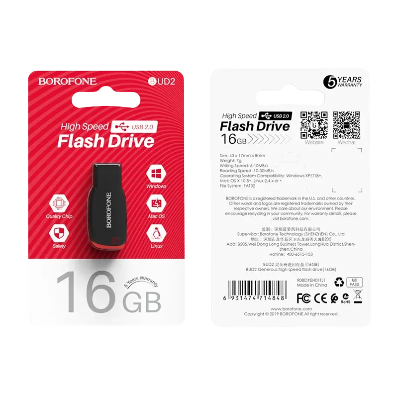 BOROFONE ՖԼԵՇ BUD2 16GB