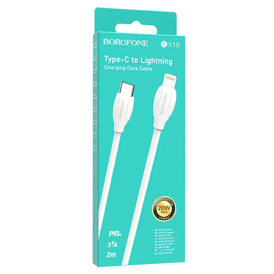 BOROFONE USB BX19 TYPE-C TO IOS 2M Սպիտակ