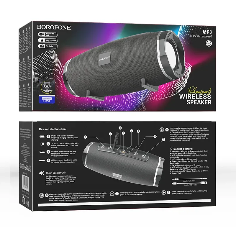 Բարձրախոս Bluetooth|BOROFONE BR3-սև