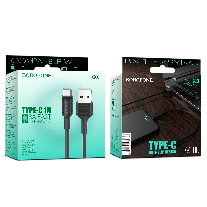 Լիցքավորման Լար  Type-C | BOROFONE BX1-սև