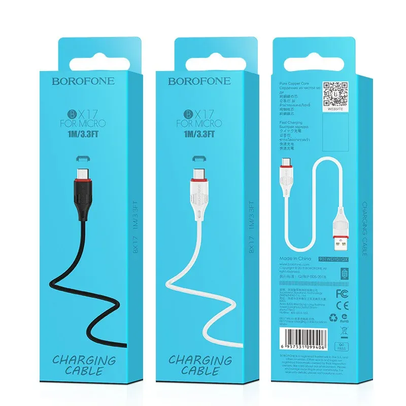 Լիցքավորման Լար Micro-USB | BOROFONE BX17-սպիտակ