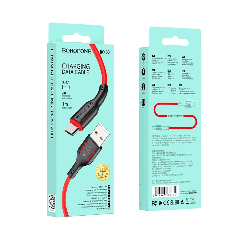 BOROFONE USB BX63 MICRO Սև/Կարմիր