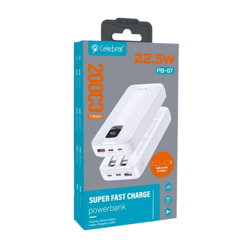 CELEBRAT POWERBANK PB-07 20000mah ՍՊԻՏԱԿ