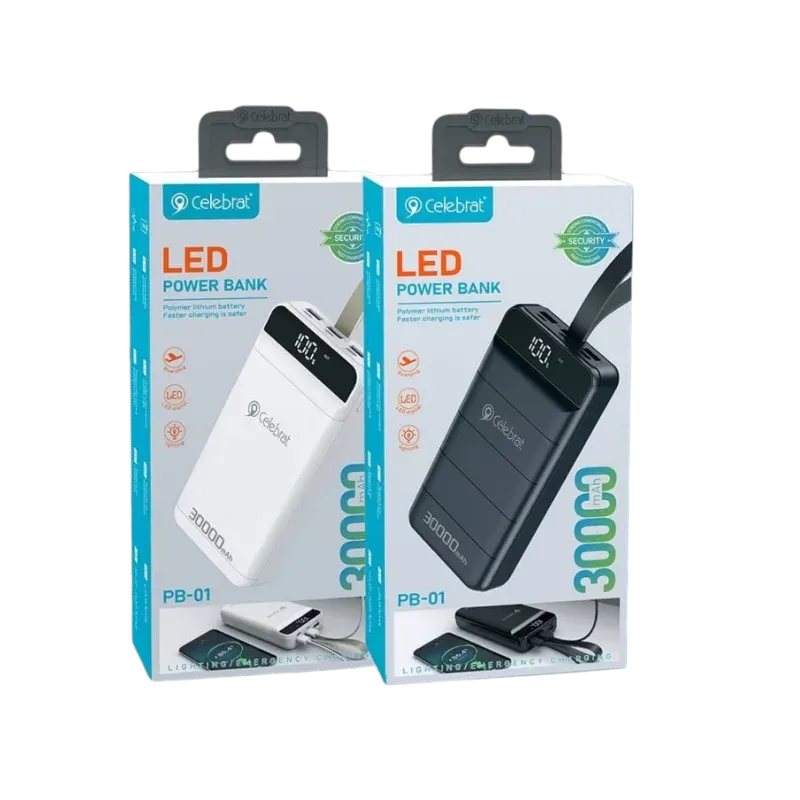 CELEBRAT POWERBANK PB-01 30000mah Սև