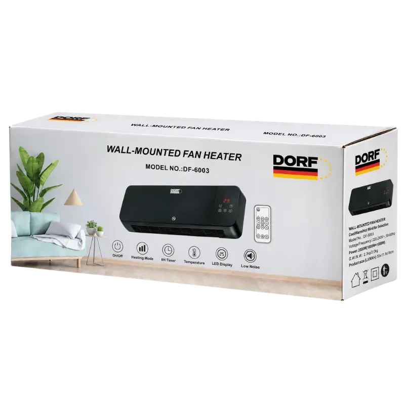 DORF DF-6003 Պատի Տաքացուցիչ Սև