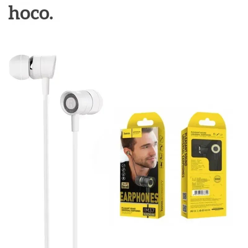 HOCO M37 Ականջակալ Փոքր Լարով Սպիտակ