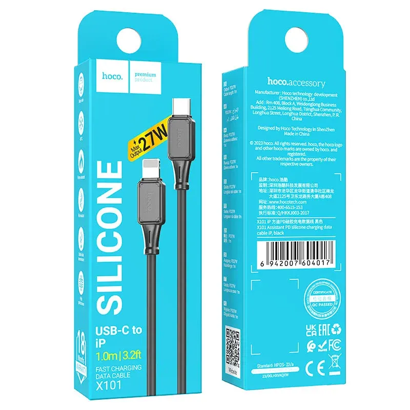 HOCO USB X101 TYPE-C TO IOS Սև