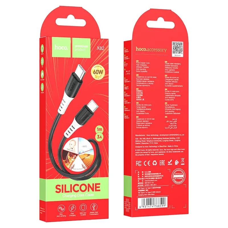 HOCO USB X82 Type-C to Type-C Cable 60W Black