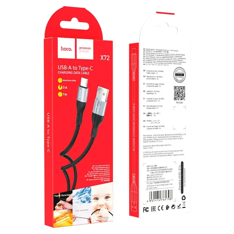 HOCO USB X72 TYPE-C Սև