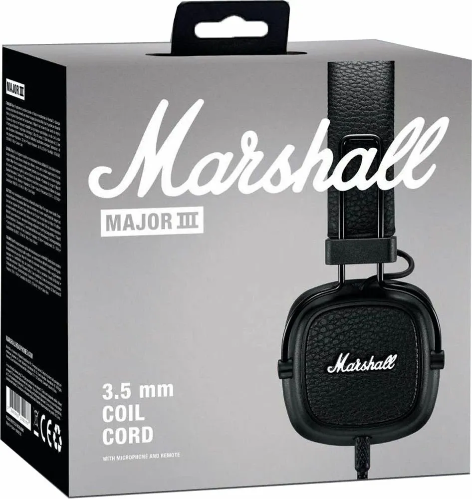 Ականջակալ Marshall Major III Սև