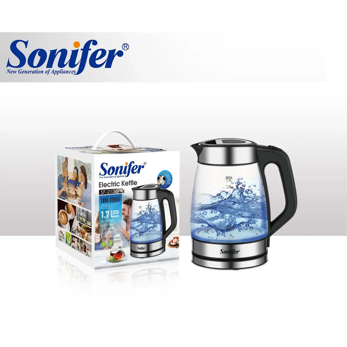 SONIFER SF-2136 Էլեկտրական թեյնիկ, 1.7լ