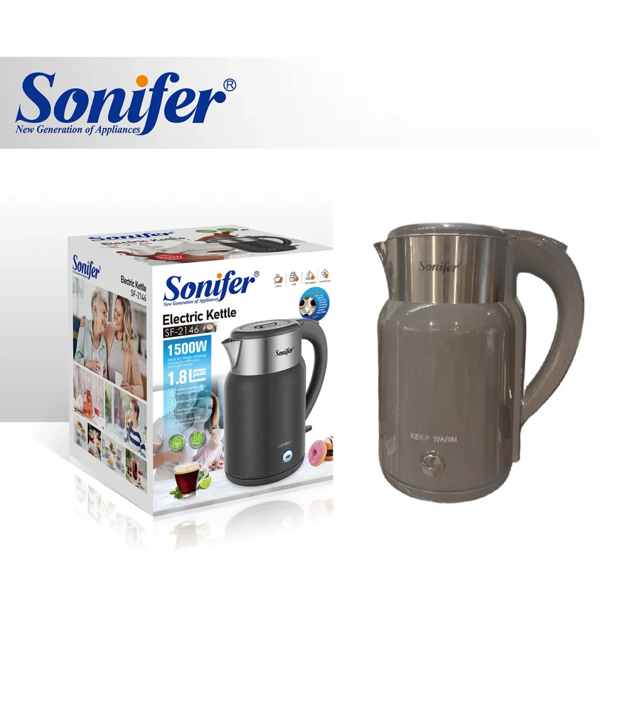 SONIFER SF-2146 Էլեկտրական թեյնիկ, 1.8լ