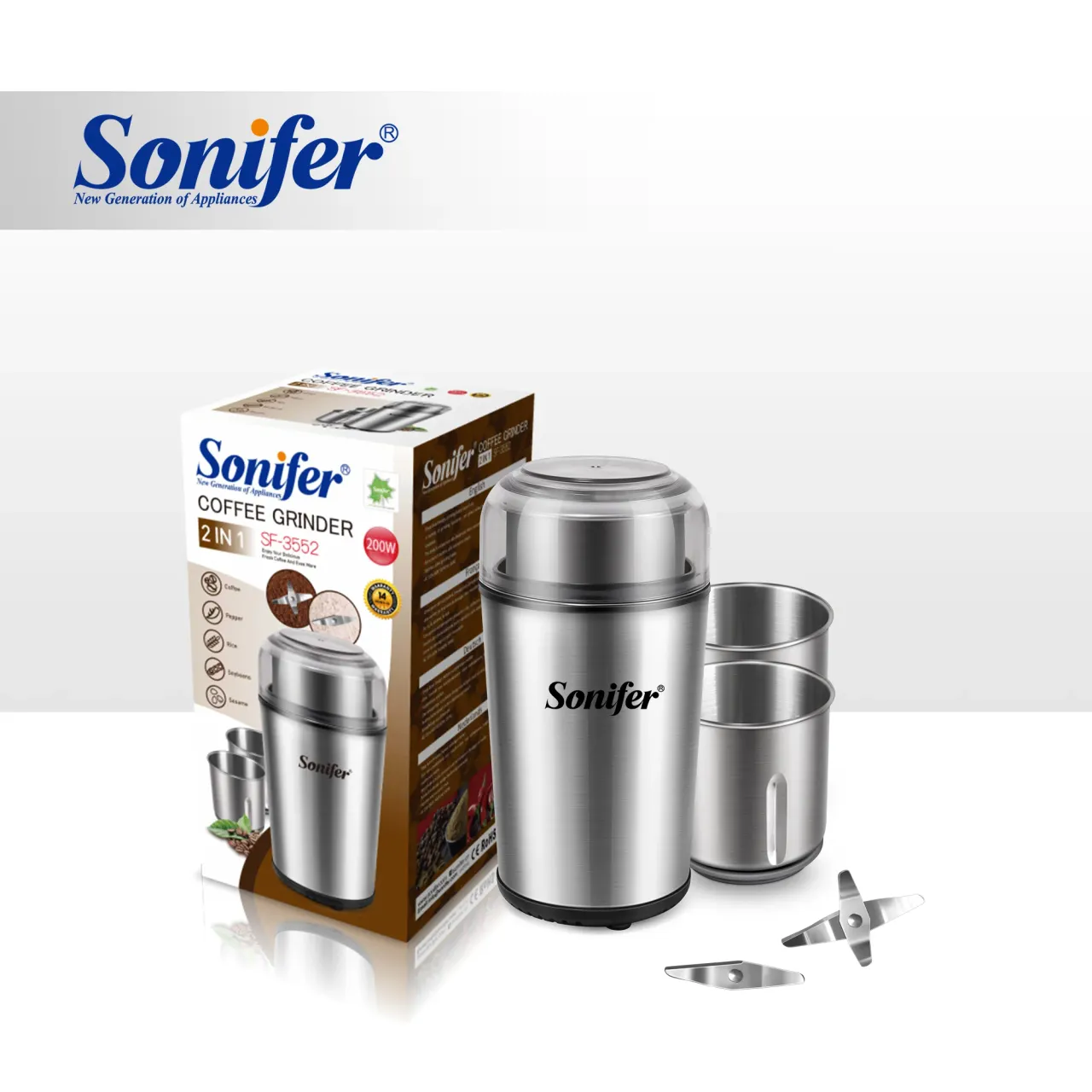 SONIFER SF-3552 Սրճաղաց   2-ը 1 ում