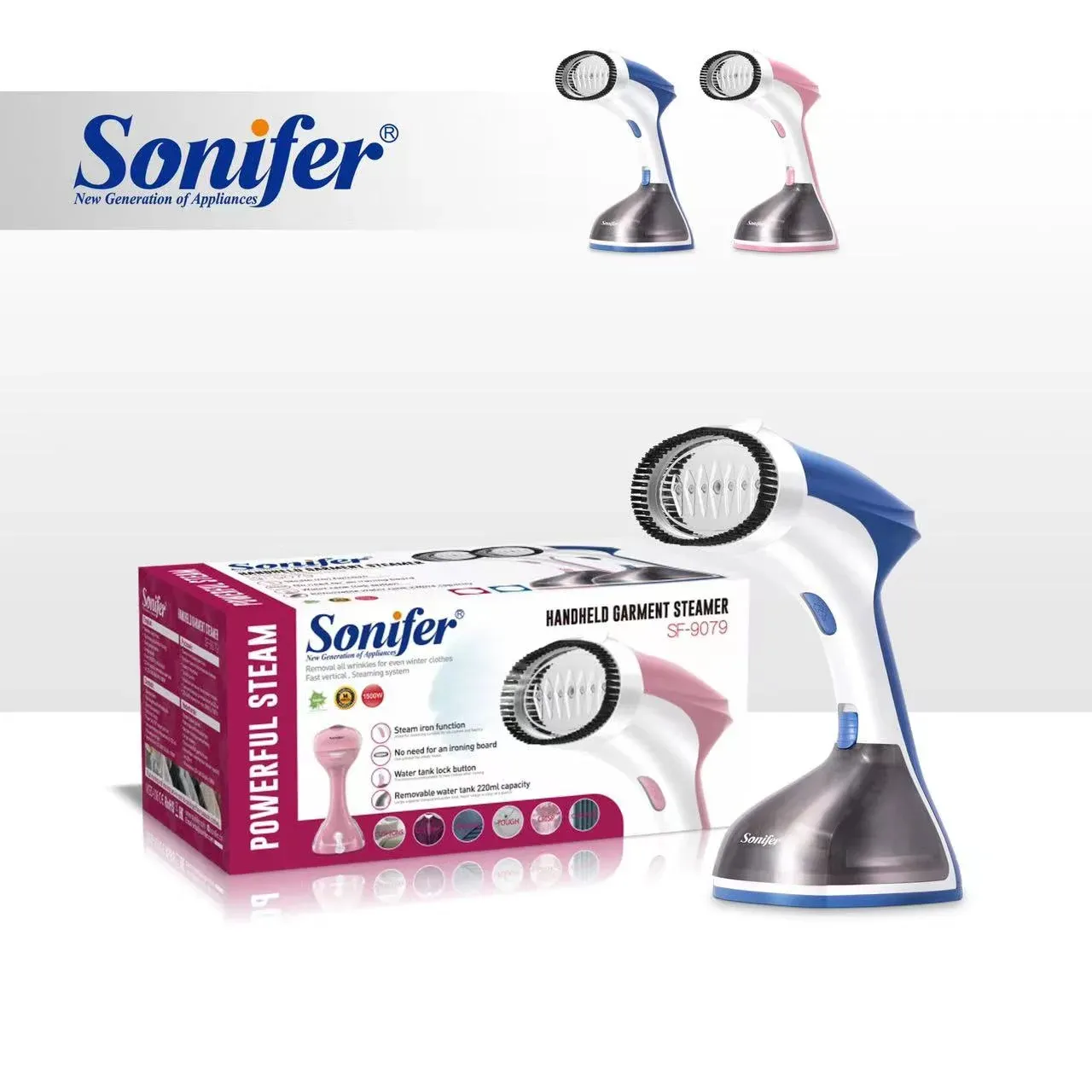 SONIFER SF-9079 Գոլորշային արդուկ ձեռքի, Կապույտ