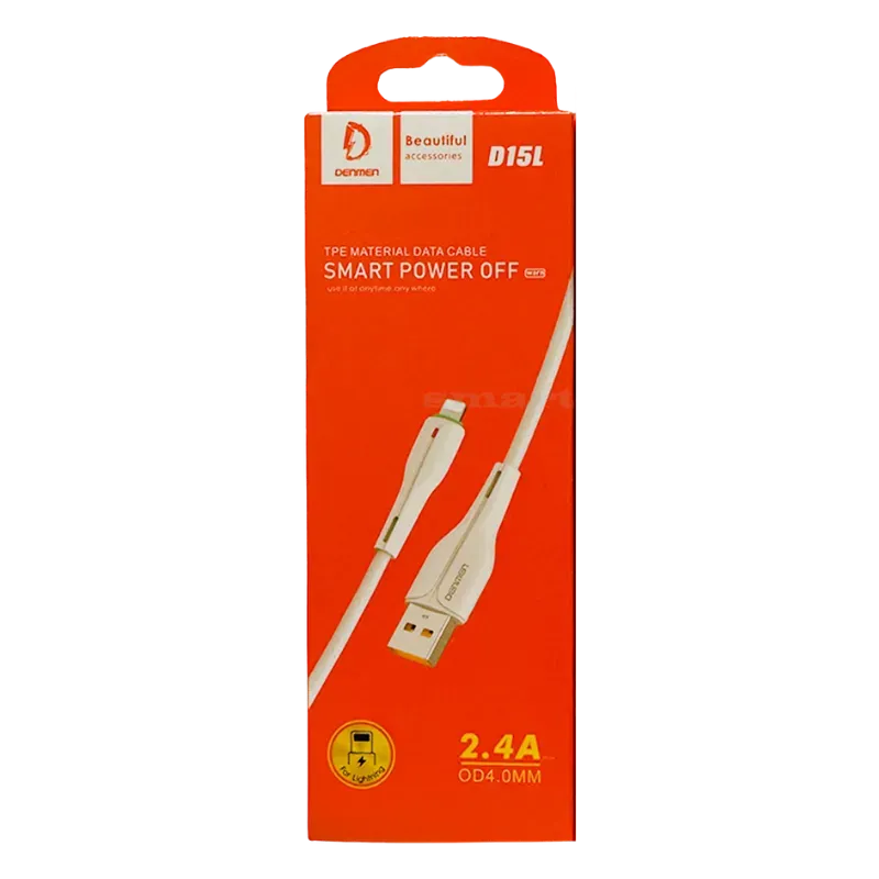 VDENMENV D15L iOS USB Լար Սպիտակ