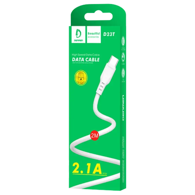 VDENMENV USB D23T Type-C Սպիտակ 2M