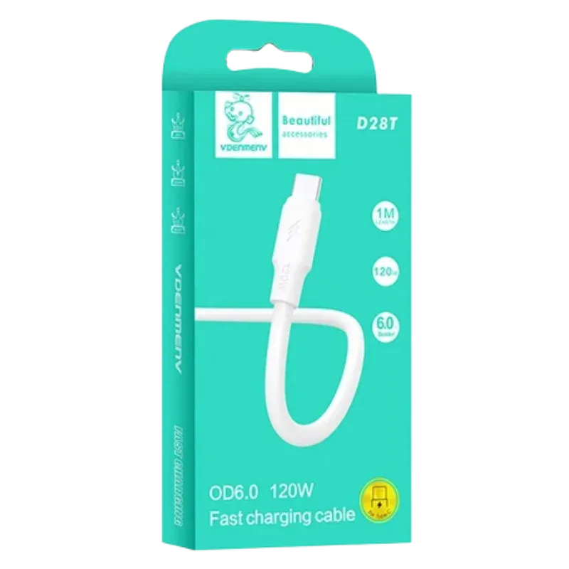 VDENMENV USB D28T Type-C 120W Սպիտակ