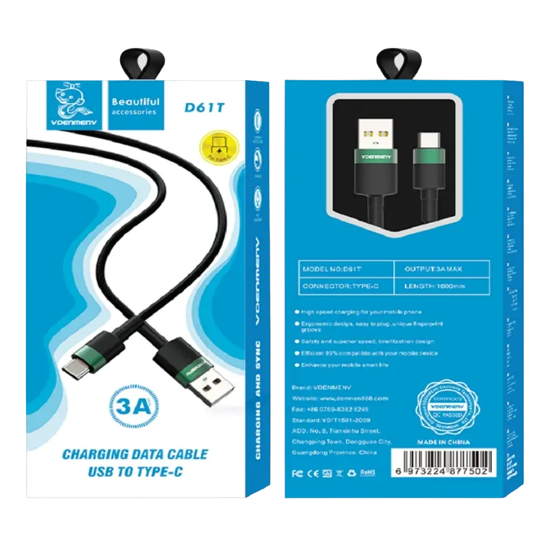 VDENMENV USB D61T Type-C Սև