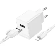 BOROFONE BAS11A Լիցքավորիչ + լար, iOS, Սպիտակ