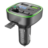 BOROFONE BC48 Power FM մոդուլյատոր և մեքենայի հզոր լիցքավորիչ (QC3.0) – Սև