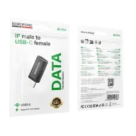 BOROFONE OTG BV26A IP to Type-C USB 2.0 Սև