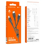 BOROFONE BX71 USB 3-in-1 լար, Սև