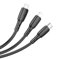 BOROFONE BX71 USB 3-in-1 լար, Սև