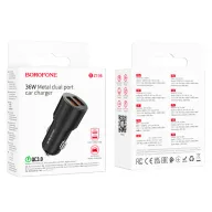 BOROFONE BZ19B Մեքենայի լիցքավորիչ – Սև