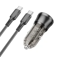 BOROFONE BZ25 Արագ լիցքավորիչ (PD 20W) + Type-C to Type-C մալուխ – Սև