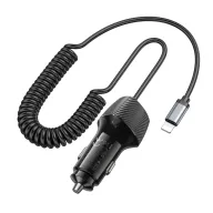 BOROFONE BZ31E Մեքենայի լիցքավորիչ + Lightning մալուխ – Սև