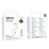 BOROFONE BZ34B Ավտոմեքենայի լիցքավորիչ, Սպիտակ