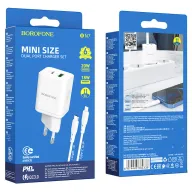 BOROFONE CHARGER SET BN7 TYPE-C TO IOS White