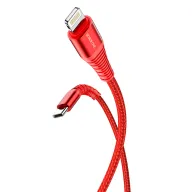Լիցքավորման Լար Type-C-ից Lightning| BOROFONE BU27-կարմիր