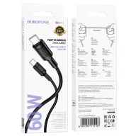 BOROFONE USB BX111 TYPE-C TO TYPE-C Սև 60W