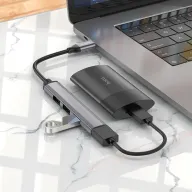 HOCO  Ադապտեր HB26 Type-C to USB3.0+USB2.0*3 Մոխրագույն