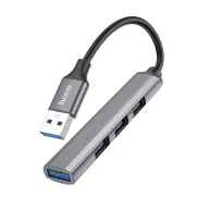 HOCO Ադապտեր HB26 Type-C to USB3.0+USB2.0*3 Մոխրագույն