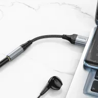 HOCO Ադապտեր LS36 USB to AUX Սև