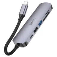USB Ադապտեր HOCO H28 TYPE-C  TO (HDMI + Type-C PD + USB3.0 + USB2.0 + SD + TF)
