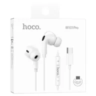 HOCO M101 Pro Ականջակալ Փոքր Լարով Type-C Սպիտակ