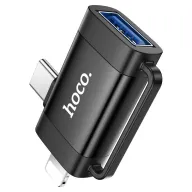 HOCO ԱԴԱՊՏԵՐ UA31F IP/Type-C to USB OTG 2in1 Սև