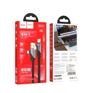 HOCO USB U119 USB/Type-C to iP/Type-C Սև