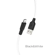 HOCO X21 Plus USB-ից Lightning լիցքավորման մալուխ 2մ Սև-սպիտակ