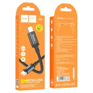 HOCO USB X91 TYPE-C TO TYPE-C Սև 3M